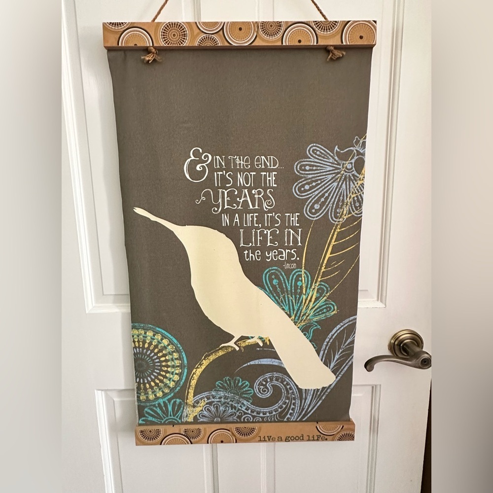 Danielson Designs Decorative Wall Hanging with Bird Design - Brown and Cream